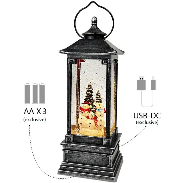 LED Christmas Light Christmas Snowman Luminous Globe Lantern Christmas Table Decorations Decor Lamp Night Light For Gifts