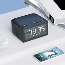 Creative 5.0 Wireless Speaker LED Display Clock Radio 3-in-1 Multifunctional Phone Wireless Charger Audio Input Music Player