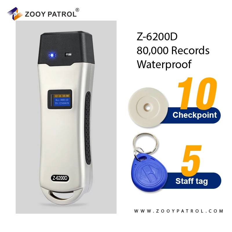 
ZOOY Z-6200D Guard Tour System for Security Officer Attendance Management 