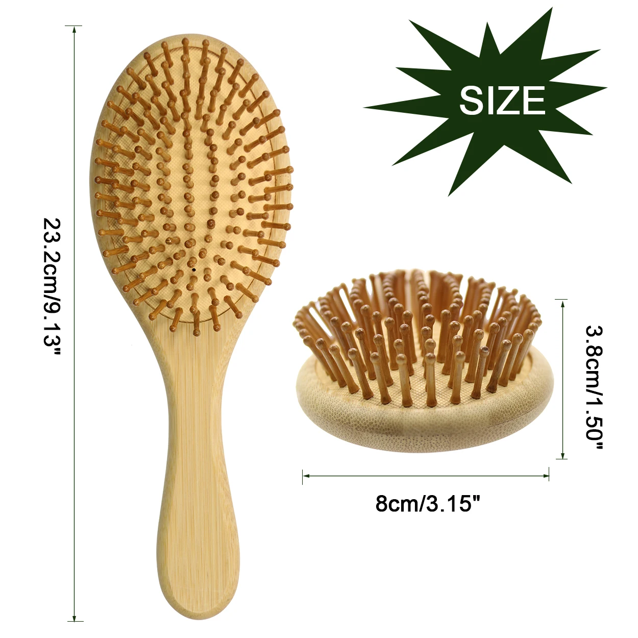 Factory Price Anti Static Scalp Massage Bamboo Wood Paddle Detangling Hair Brush For Women With Custom Logo