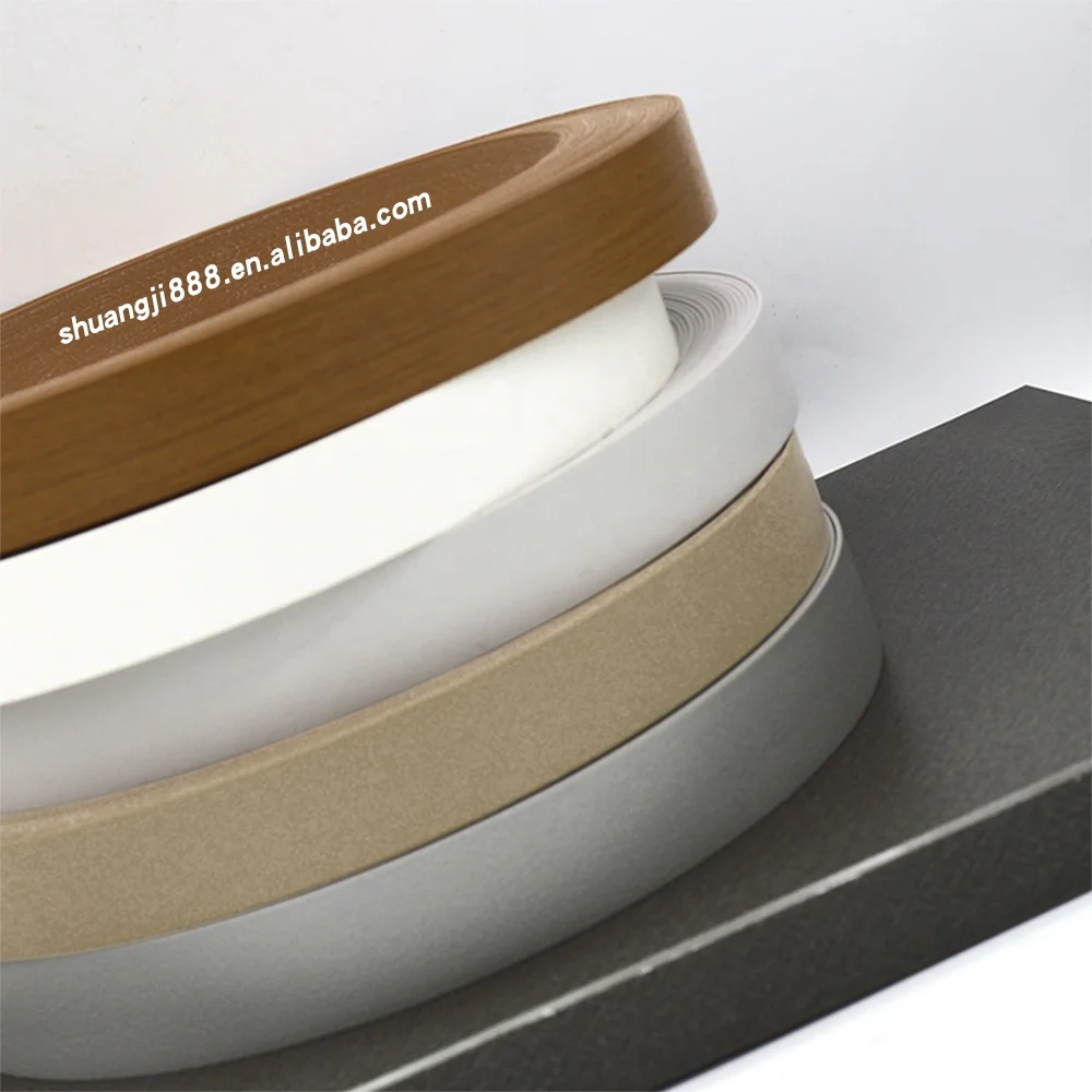 Shuangji low price ABS edge strips trim  PVC Edge Banding tape Accessories Rolls