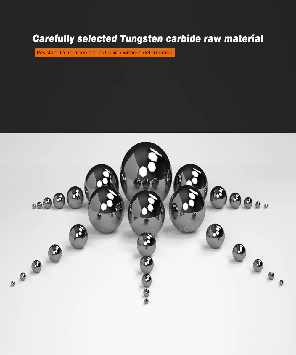 PUJI industrial Corrosion resistant Precision Polished metal sphere tungsten cemented carbide alloy bearing balls beads