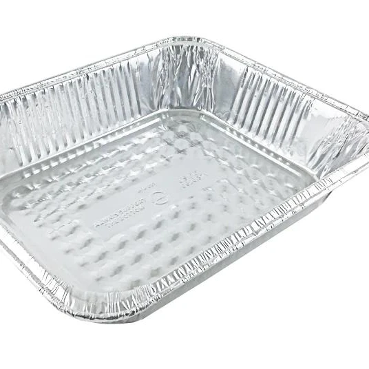 Different Shape Aluminum Foil Trays Customized Food Grade 8011 1100 3003 Aluminium Foil Container With Lidsy