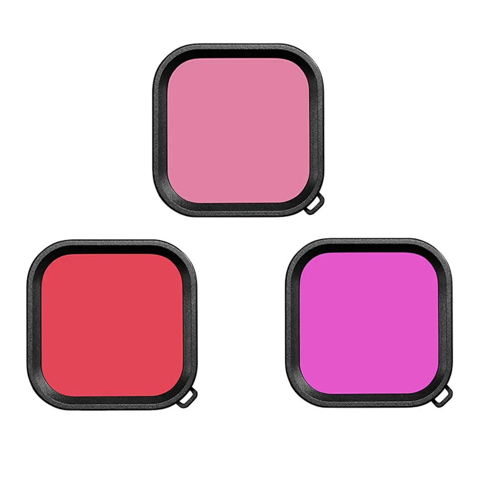 Wholesale Go Pro Hero 8 Camera Accessories / Underwater Diving Lens Filter Cover 3 PACK For GoPro Hero8