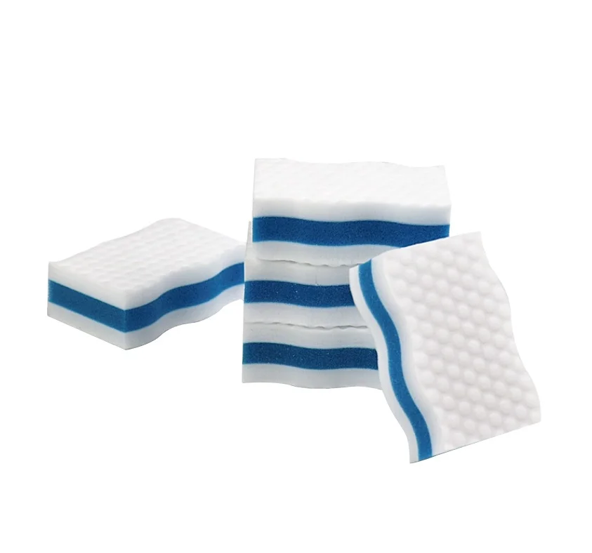 Sandwich Magic Eraser Sponge - 3-layer Melamine Sponge & PU Sponge - Melamine Foam & PU Foam 3 Layers Laminates
