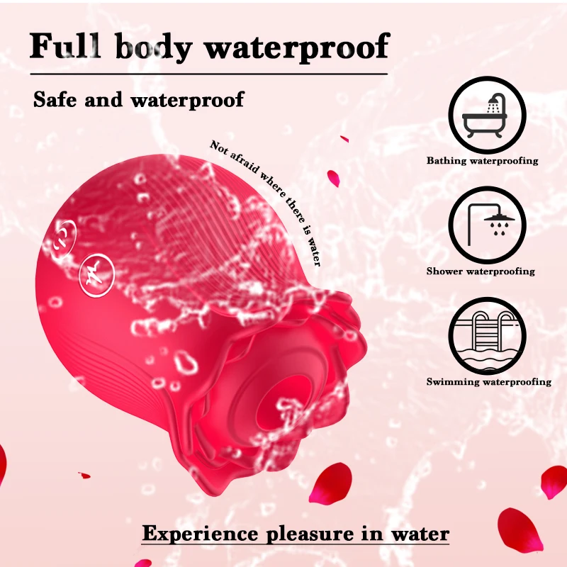 Rose Vibrator 12 Vibration Wholesale Custom Logo Clitoral Stimulator Suck Adult Sex Toys Rose Sucking Vibrator