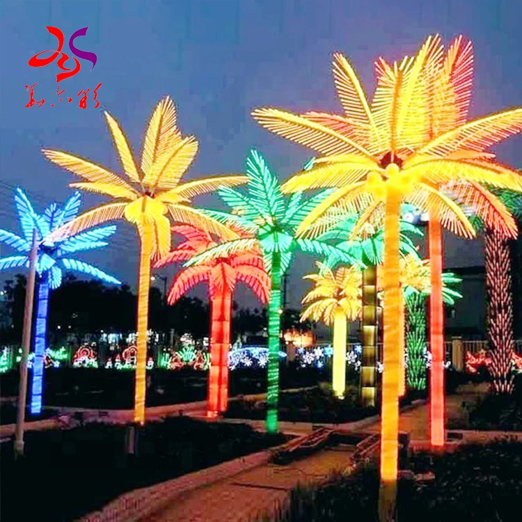Christmas lights decorations outdoor led rope light led RGB palm tree