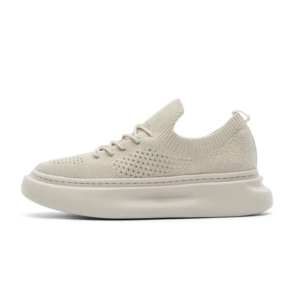Custom logo OEM ODM woman lady fashion sneaker knitted casual chunky  woman shoes 2020