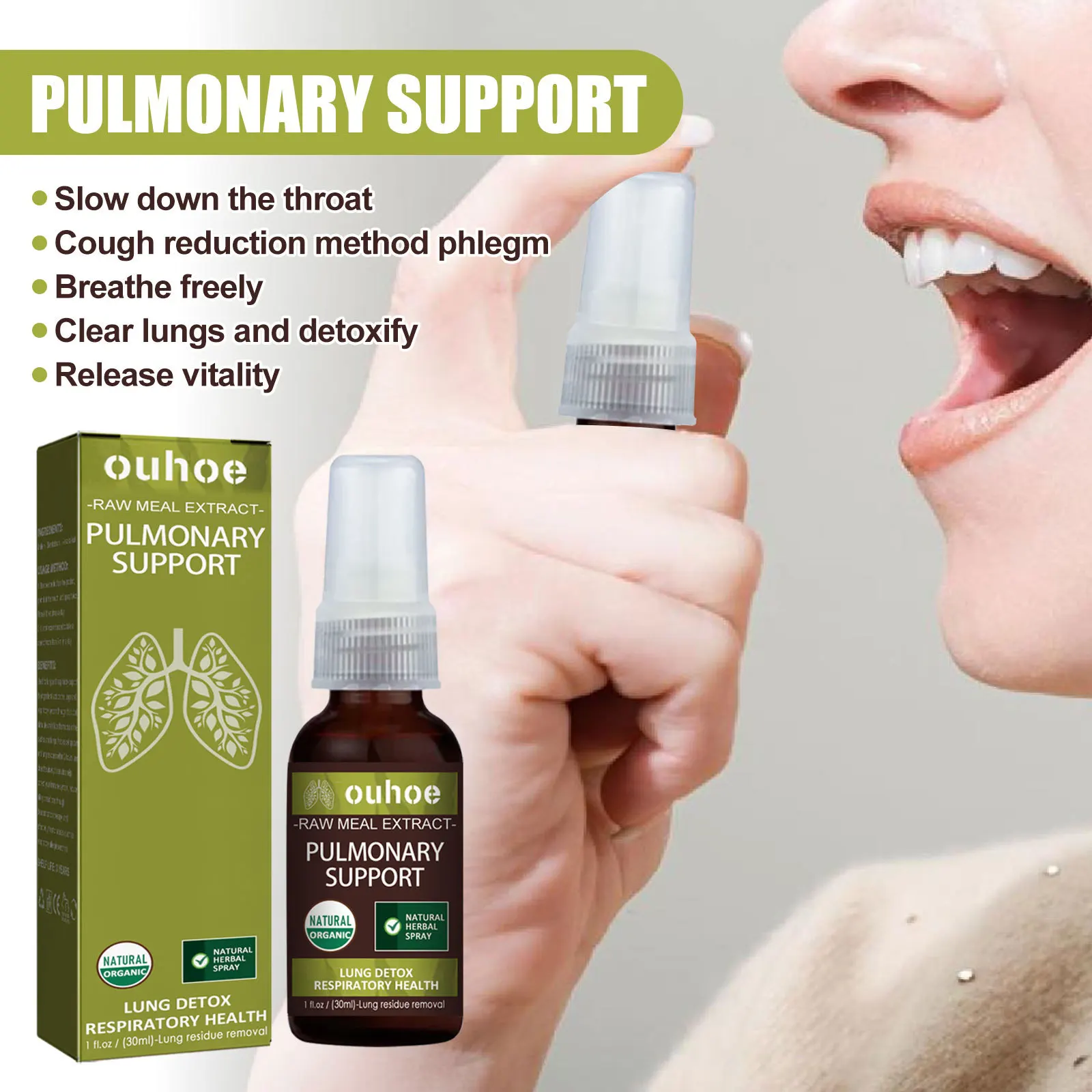 OUHOE Wholesale Relief of Phlegm Dry and Itchy Throat Fresh Breath Body Care Oral Herbal Repair spray