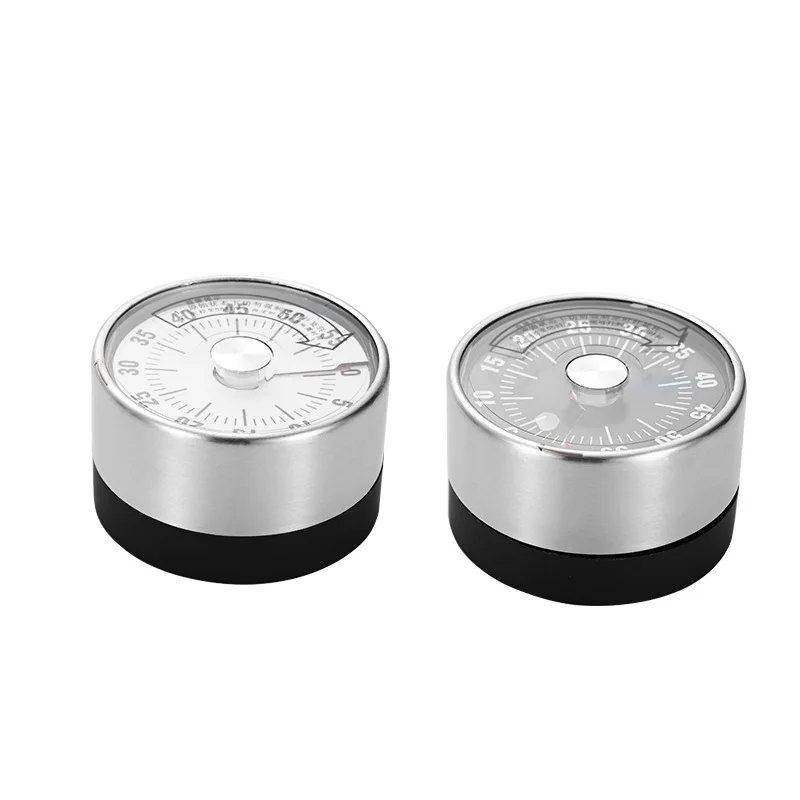 Stainless Steel Chef Cooking Timer With Loud Alarm Magnetic Backing No Batteries Mechanical Dial Cooking Timer