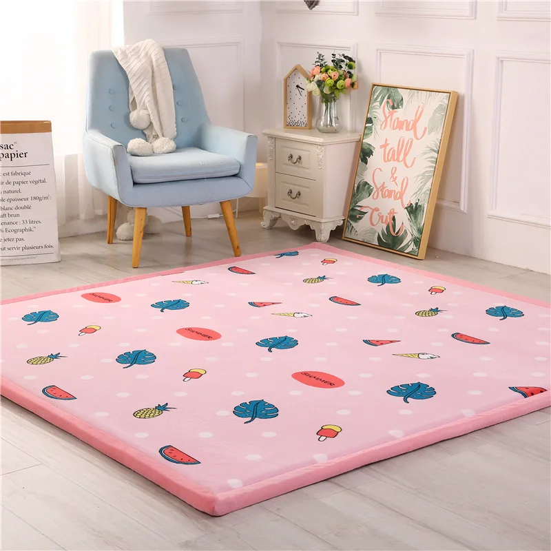 Modern style Tatami rug Bedroom bedside baby fall mat living room carpet wide edge process bedroom carpet