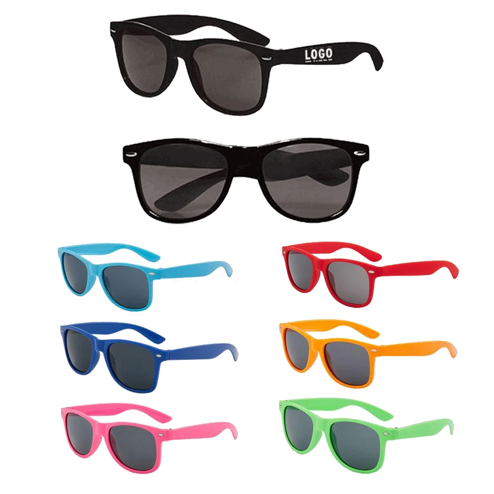 Free Sample Printed Custom Printed Promotion Sunglasses Cheap Plastic UV400 CE Designer Custom Sunglasses For Branding