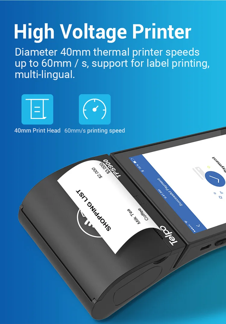 High Quality Handheld Billing Machine for Inventory Management All in One POS System with Fingerprint Scanner