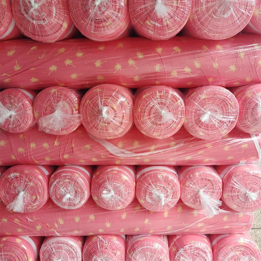 High Quality Hot Selling Stock Knitted Polyester Mixed DTY Milk Silk Printed Fabric For Women Fabric