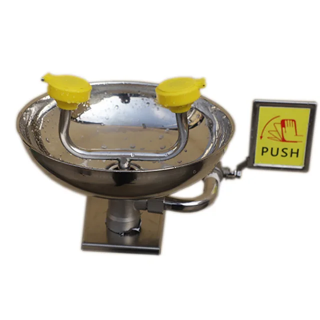 Hot selling wall-mounted stainless steel eye washer with abs coating