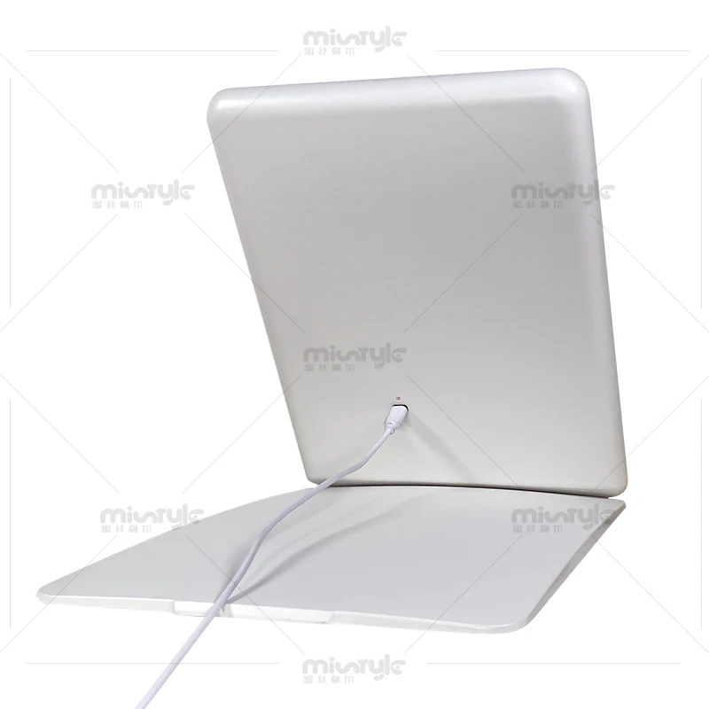 Rechargeable Travel makeup mirror with LED Lights Auto Sleep Function Tablet LED Mirror