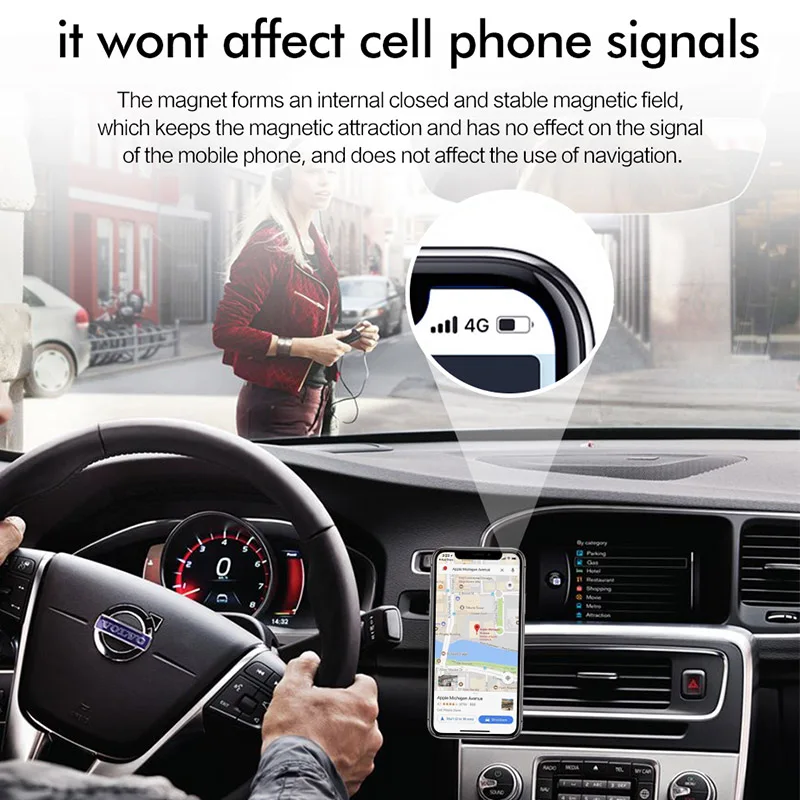 
New Ultin Thin Stronger Magnetic Strip Shape Car Holder Stand For Mobile Phone Dashboard Car Mount 