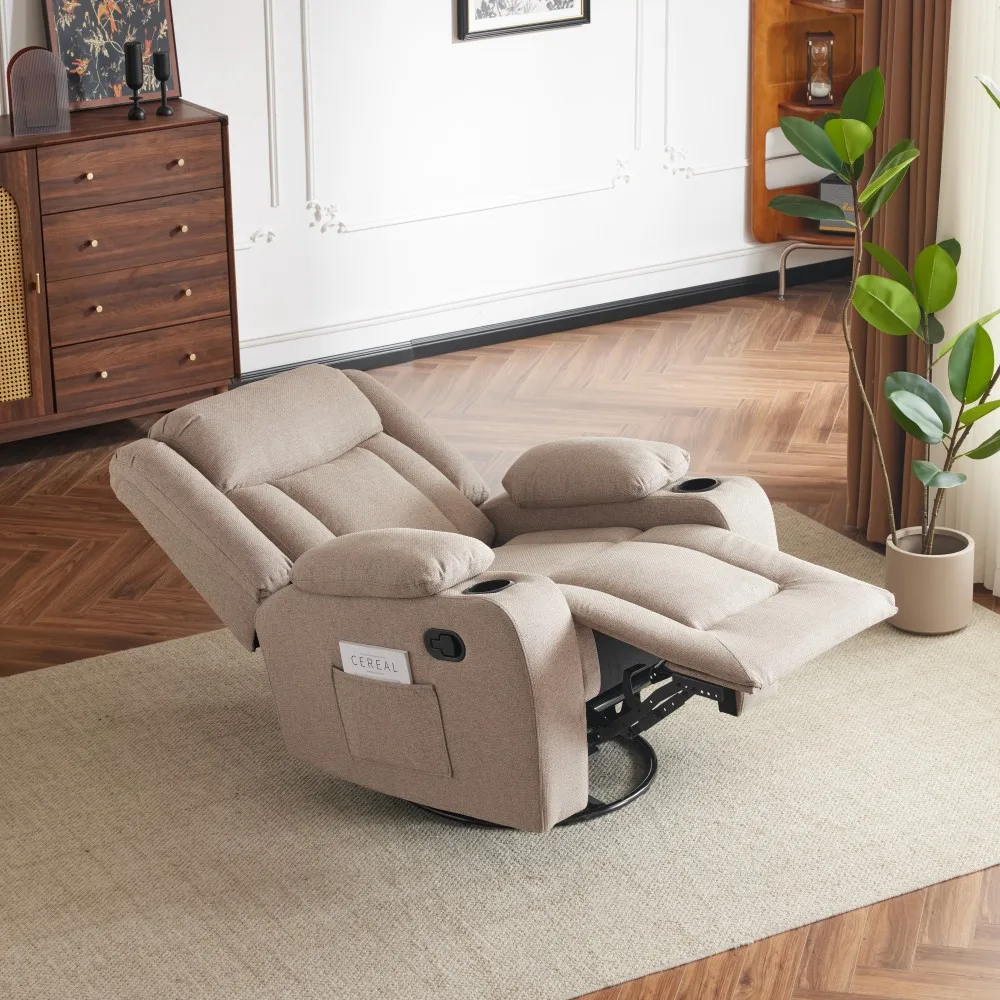 Sans Luxury Relax Fabric Manual One Seat Sofa Chair Glider Recliner Chair