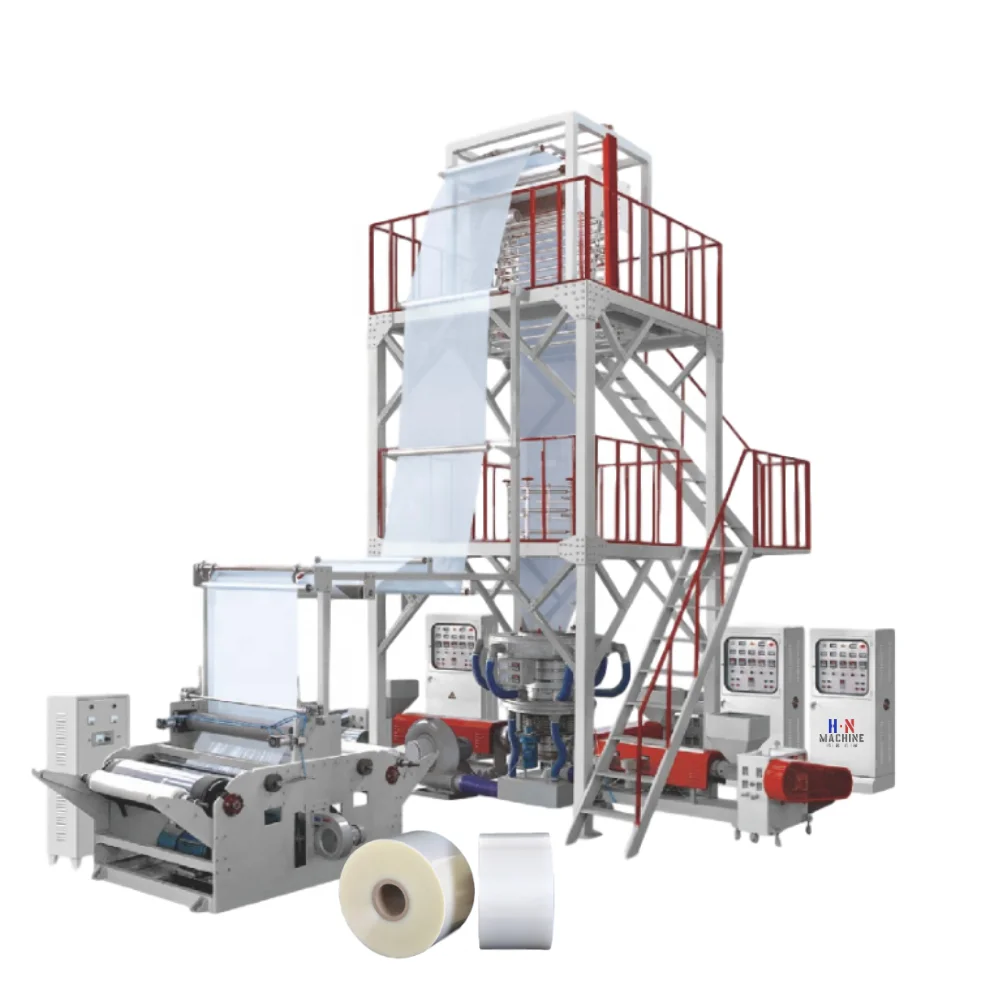 
wenzhou ruian PE LDPE HDPE PLA biodegradable plastics single layer doble layer three layer aba extruder film blowing machine 
