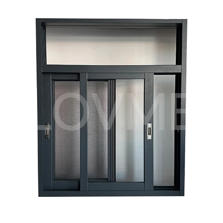 Push-Pull Design Modern House Style Professional Custom Aluminum Alloy Frame Double Glass Sliding Window