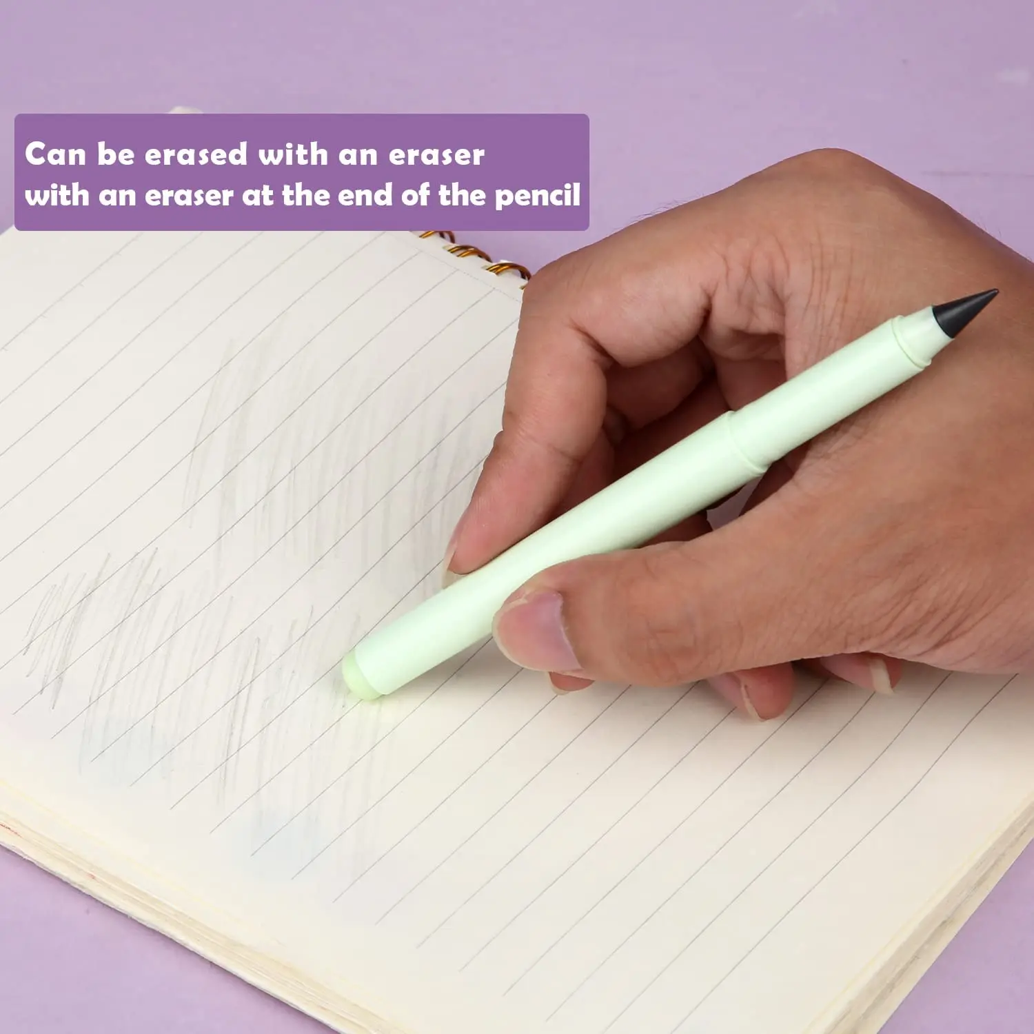 12 colors Custom Promotion School Family Eraser Reusable Infinity Pencil Portable Eternal Pencil Everlasting Pencil for Gift