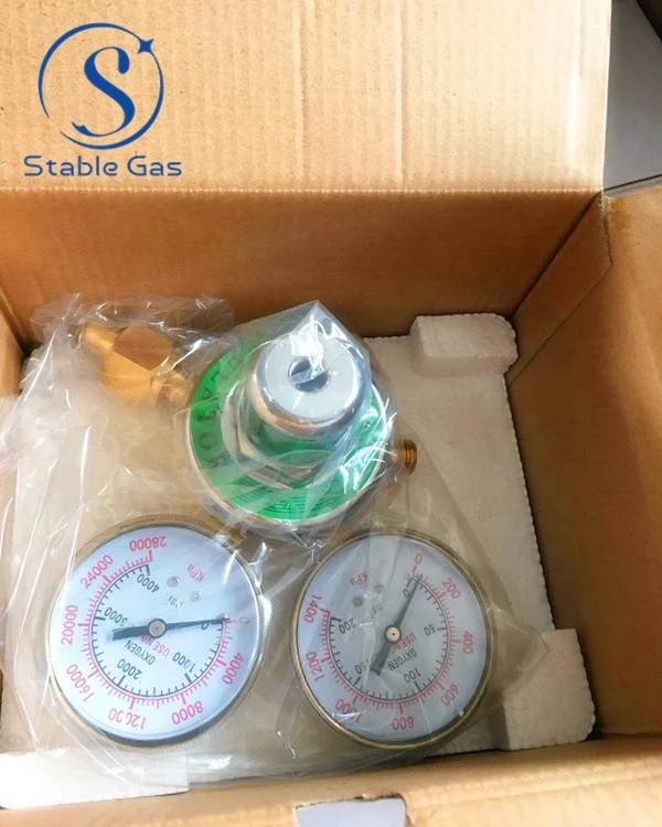 Double Gauge Regulator Oxygen Medical 10m3 Oxygen Regulator With Flow Meter