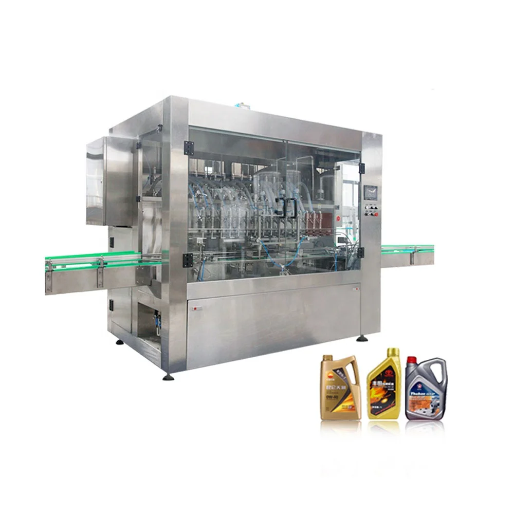 Automatic essential oil servo motor 5 liter plastic bottle jerry can line lube oil filling machine