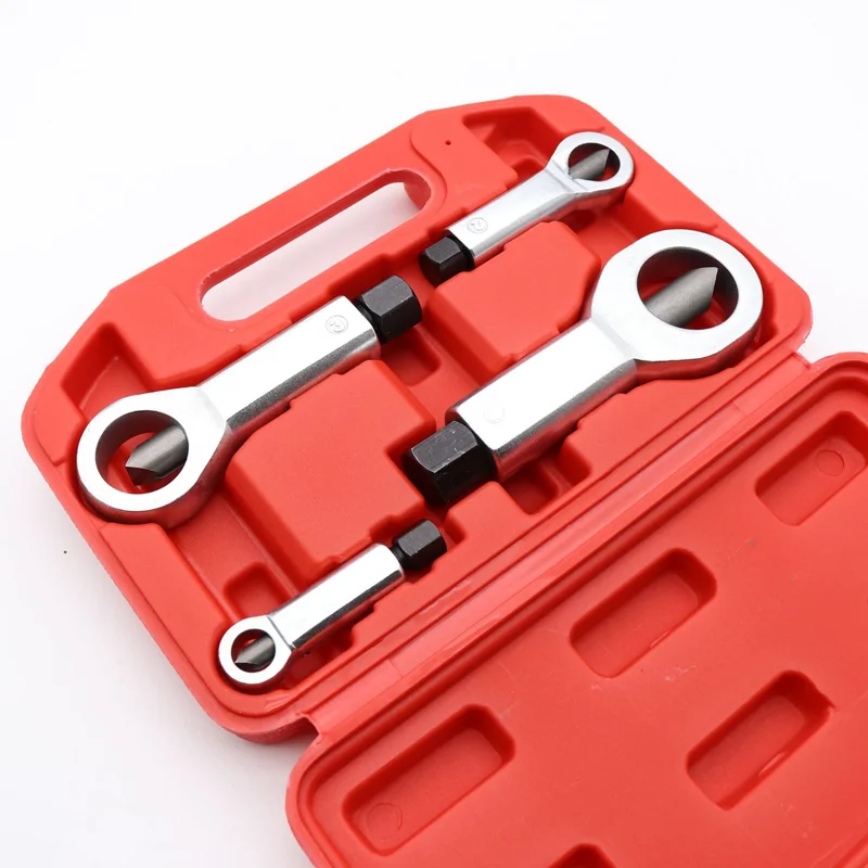 PEXMIENTAS 4PCS Rusted Broken Nut Split Tool Metal Manual Pressure Nut Splitter Cracker Breaker Remover Extractor Tool