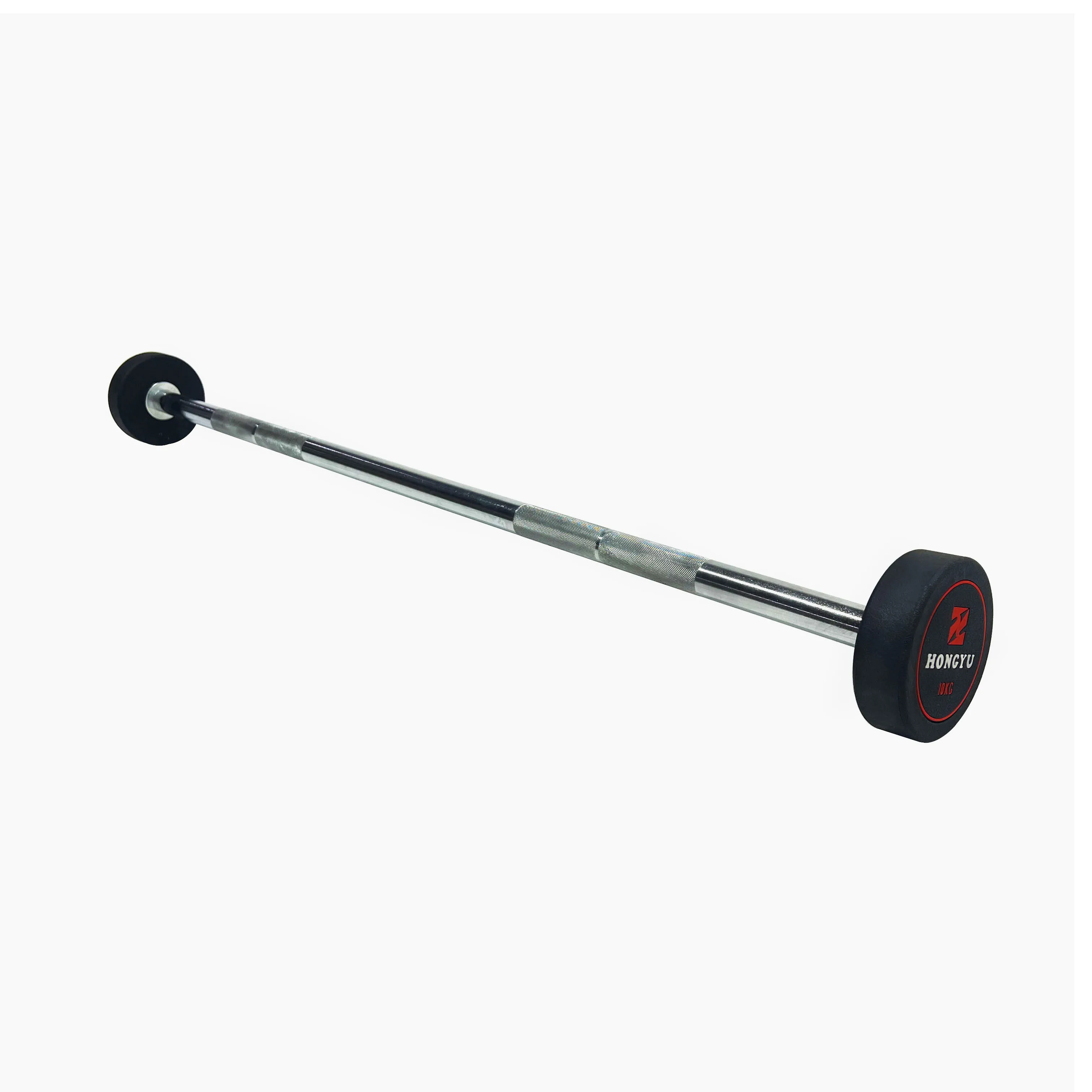 Wholesale gym fitness new arrival fixed round barbell safety squat 10-50kg barbells with stand
