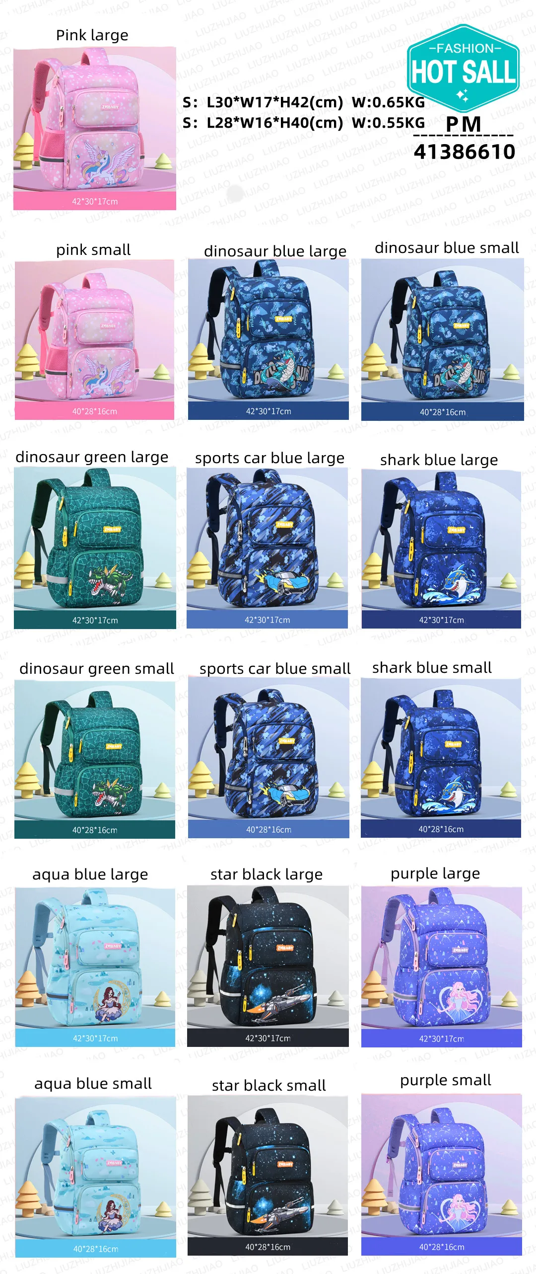 New children's briefcase girl bag bag children's backpack