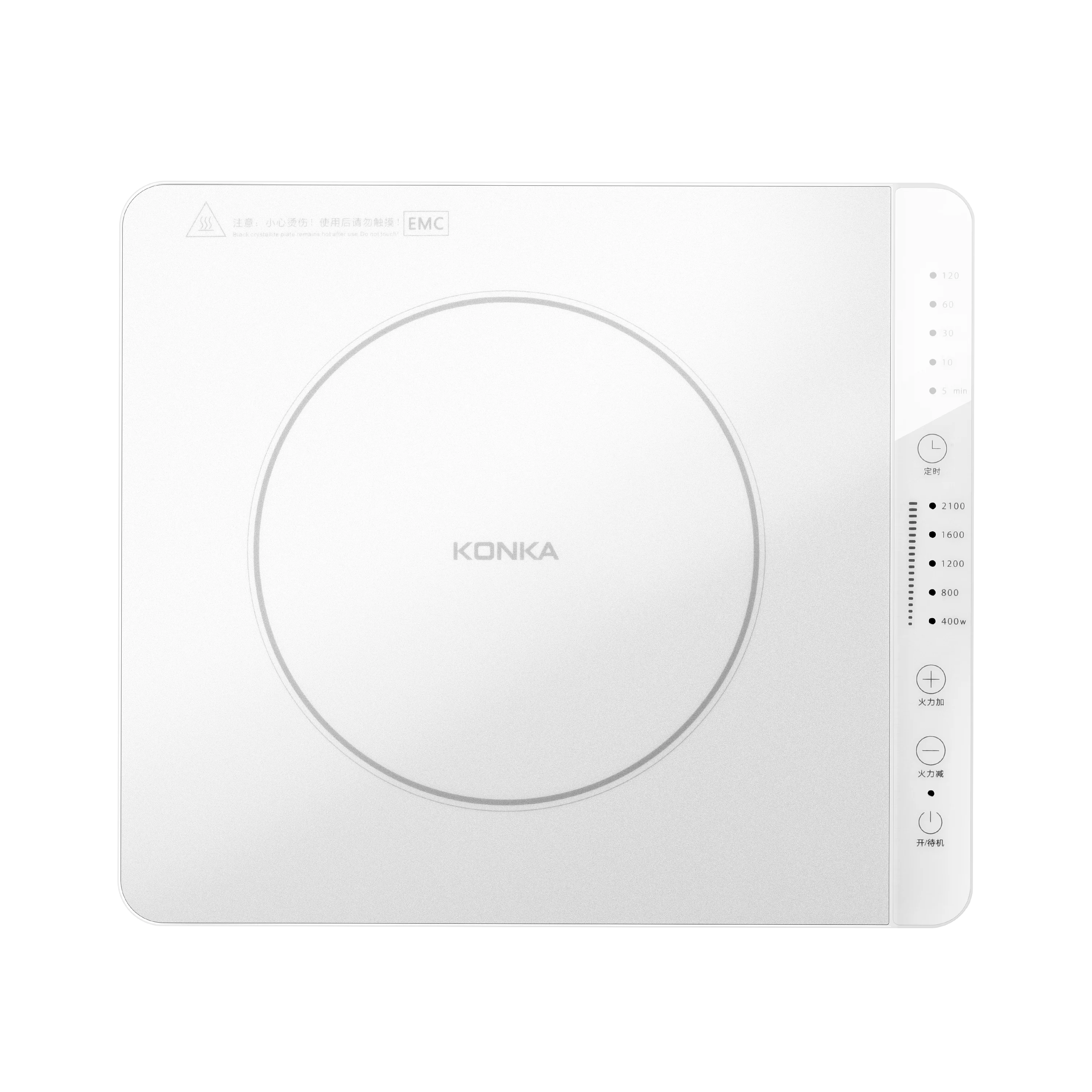 
 Konka индукционная плита 2100 Вт высокой мощности 5-Скорость Регулируемая электрическая варочная панель одинарная Инфракрасная Плита  