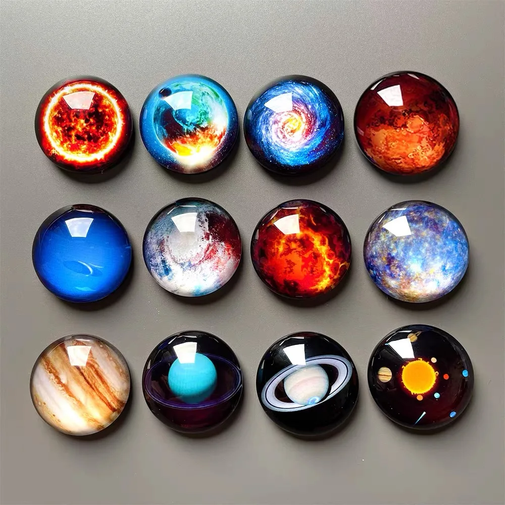 Wholesale High Standard Personality Custom Refrigerator Magnets 3inch Dome 3d Fridge Magnets Crystal Glass Round Fridge Magnet