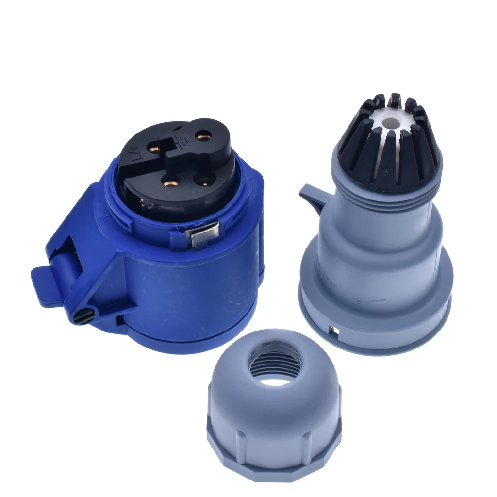 Schuko Plug to IEC309 316C6 Power Cords,16 Amps,IP44, H05VV-F 1.5mm Cable,316P6 inlet to plug into Euro CEE7/7 Outlet Socket