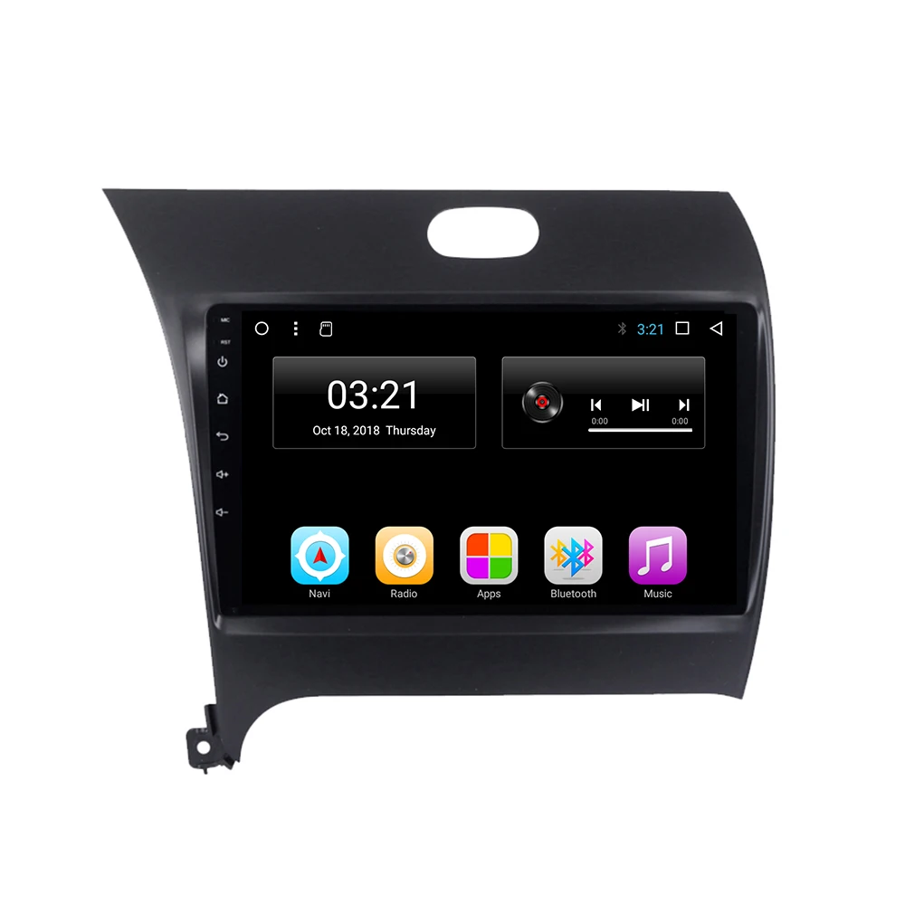 Android IPS Screen Car Radio 10.0 1din 9inch with Carplay Gps for Kia Cerato 2017 1din Slim Type Car Audio Player 2013-2016 16GB