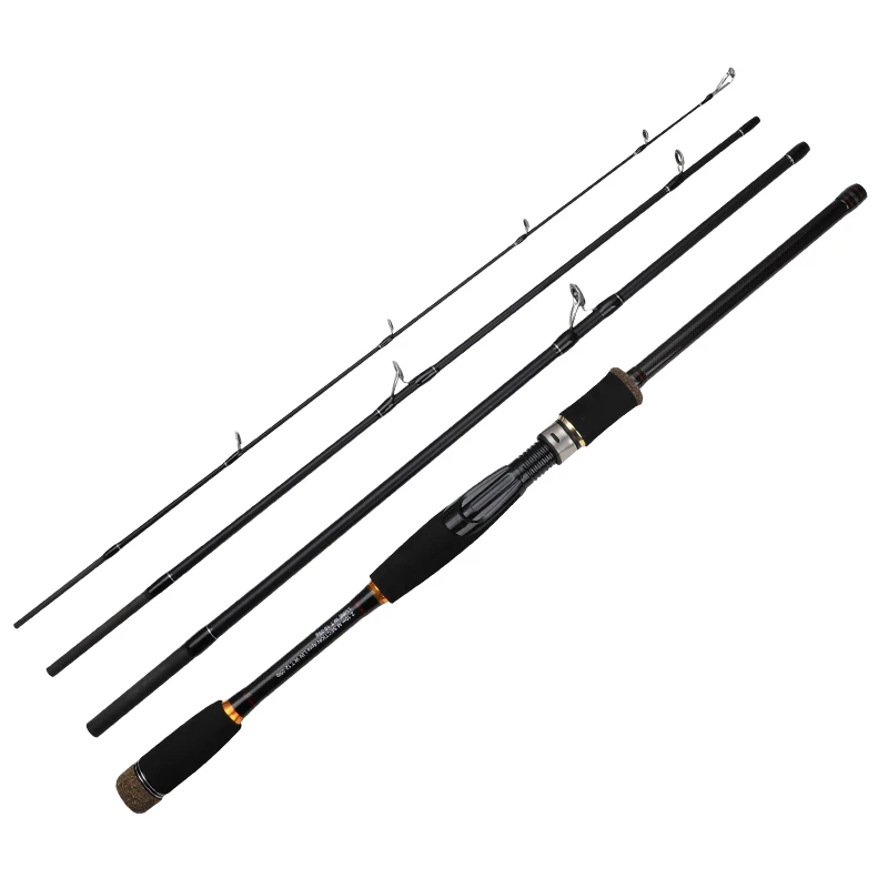 Taigek Fishing Pole saltwater 4 piece travel spinning baitcasting fishing rod