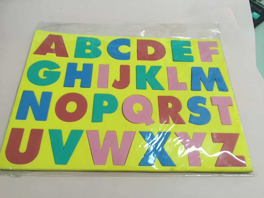 A large number of custom magnetic letters