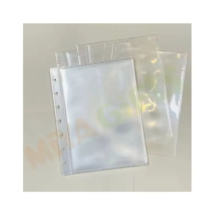 custom 1 pocket 7 disc bound album storage stickers album photo collection ticket receipt with transparent clear plastic cover