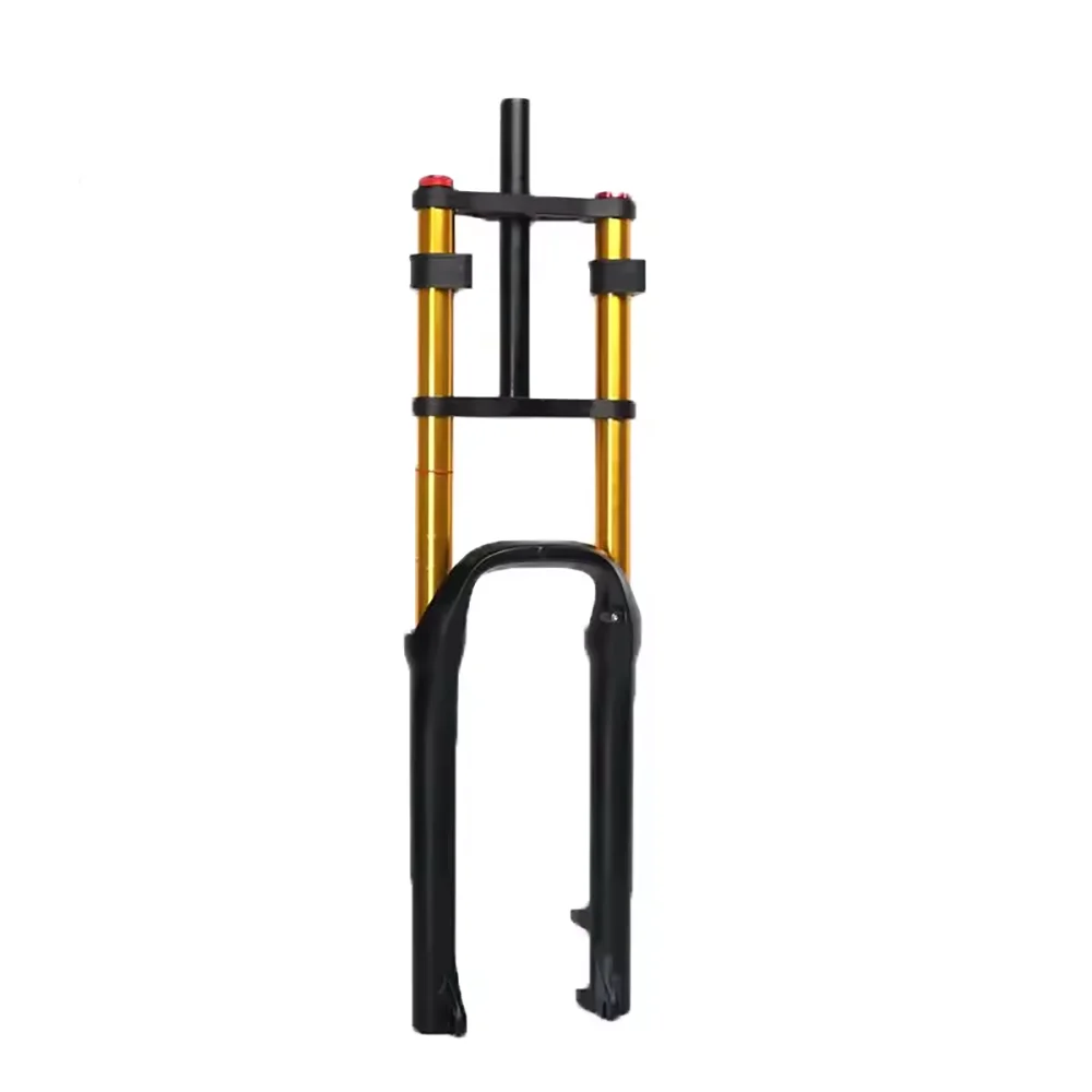 Double Shoulder Qr Beach Snow Bike Fork 26*4.0inch / 20*4.0 Inch 130mm Travel Air Suspension Mtb E-bike Front Fork