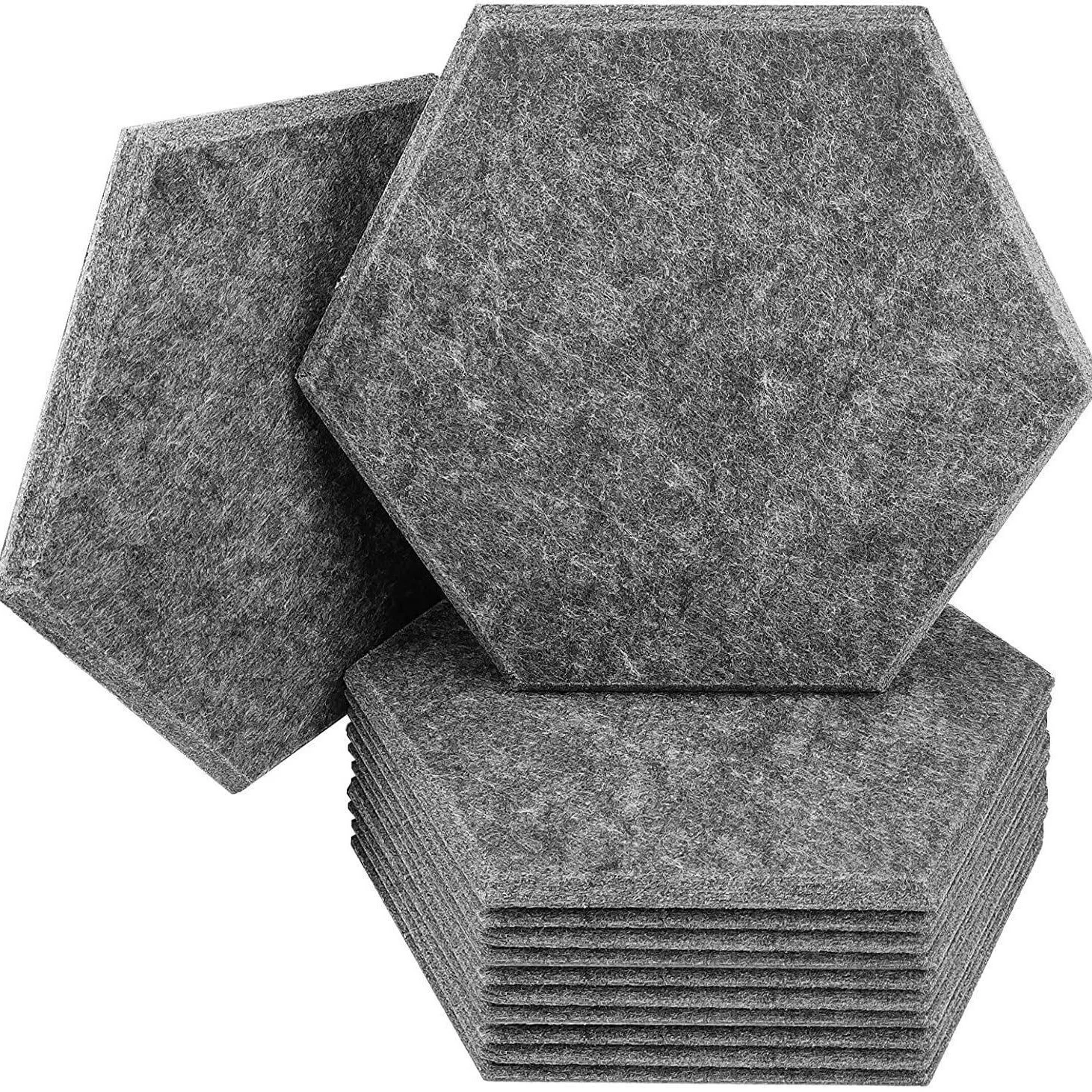 Hexagonal 3D Stereo Background Wall Board Colorful Felt Soundproof Acoustic Panels