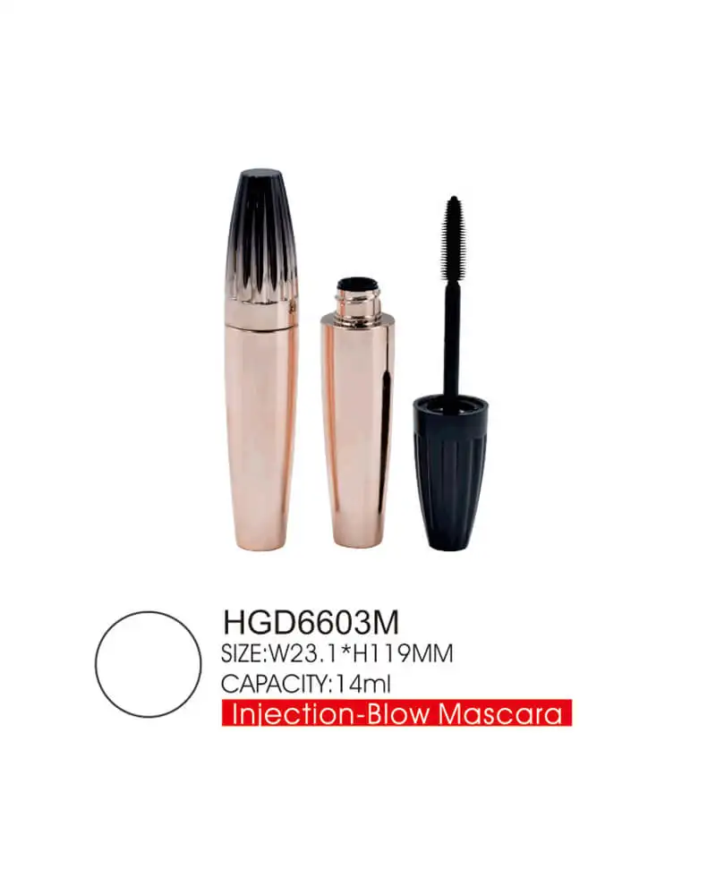 Elegant gradient metallization cosmetic eyebrow tube empty eyelash packaging mascara container