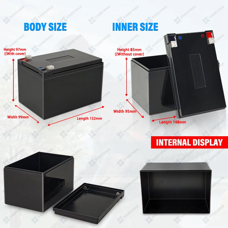 12V 24V DIY Kit Battery Box Li Ion Lifepo4 Lithium Battery Diy Solar Cells Waterproof Plastic Empty Case for grass cutting machi