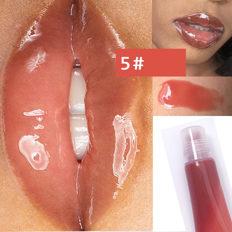 diy holographic oil clear plumping thick base rose petal lipgloss glitter custom logo private label