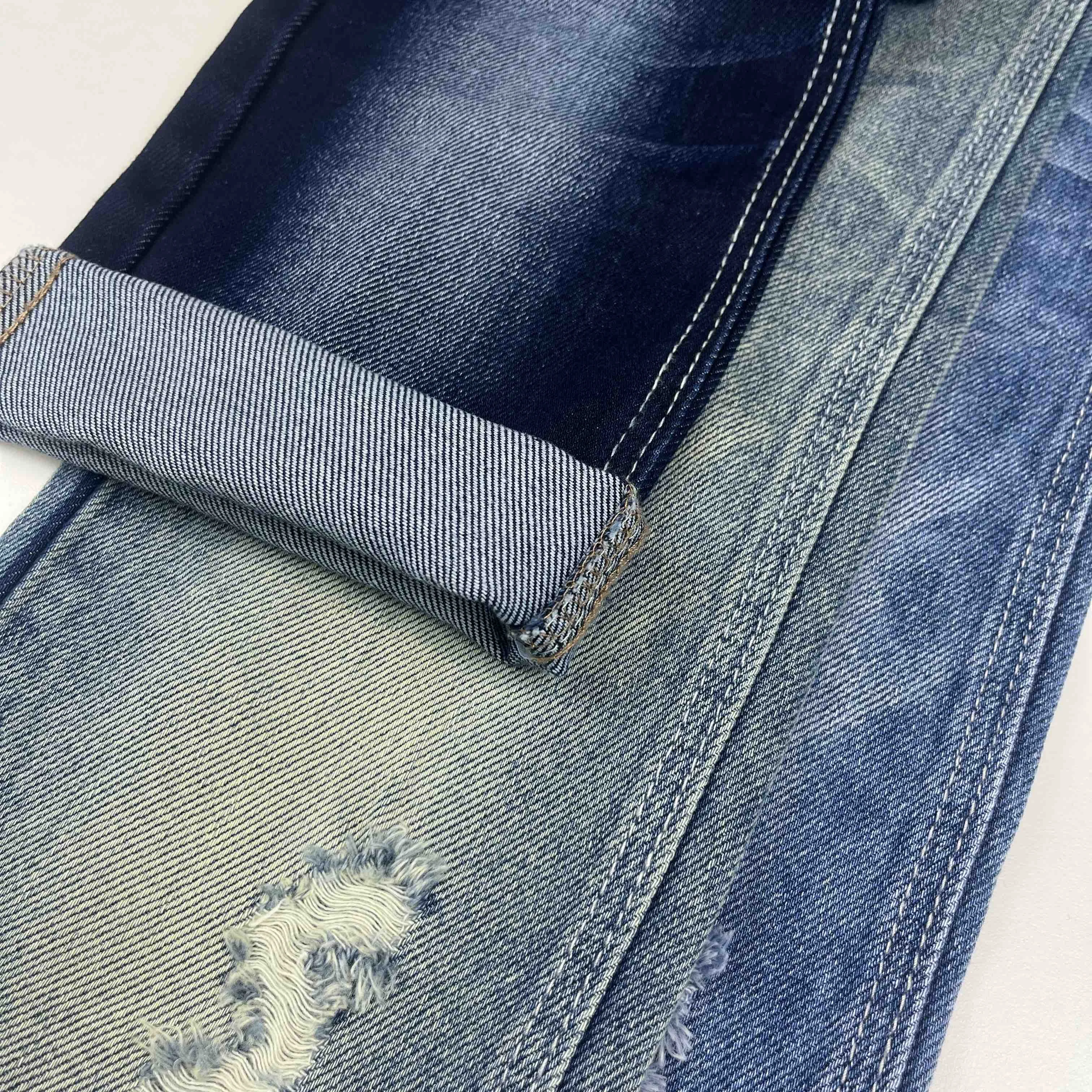 Non-Stretch Siro 11 oz Denim Fabric Blue And Black Color For Denim Jacket And Fabric