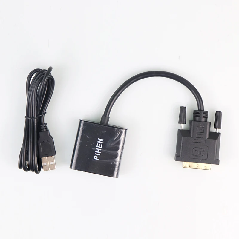 New Arrival VGA Male To HDMI Female With 3.5mm Audio Cable & Power Supply 1080p VGA To HDMI Adapter Converter