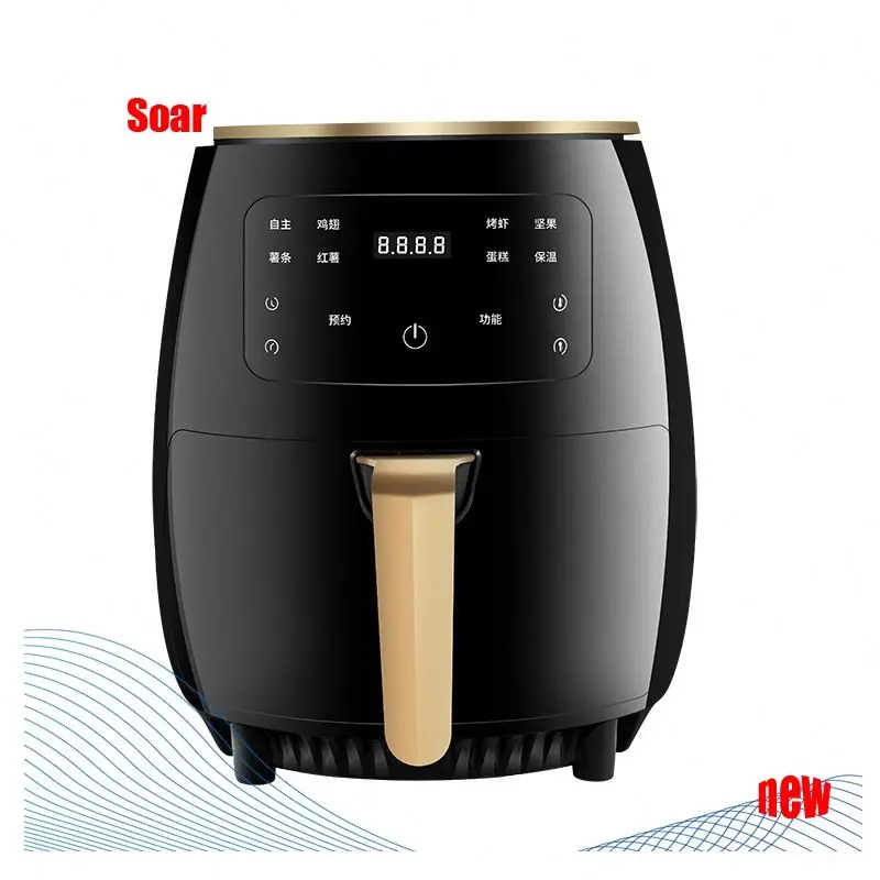 Silver Crest Liquid Crystal Intelligent Fryer Digital Electric Air 6L