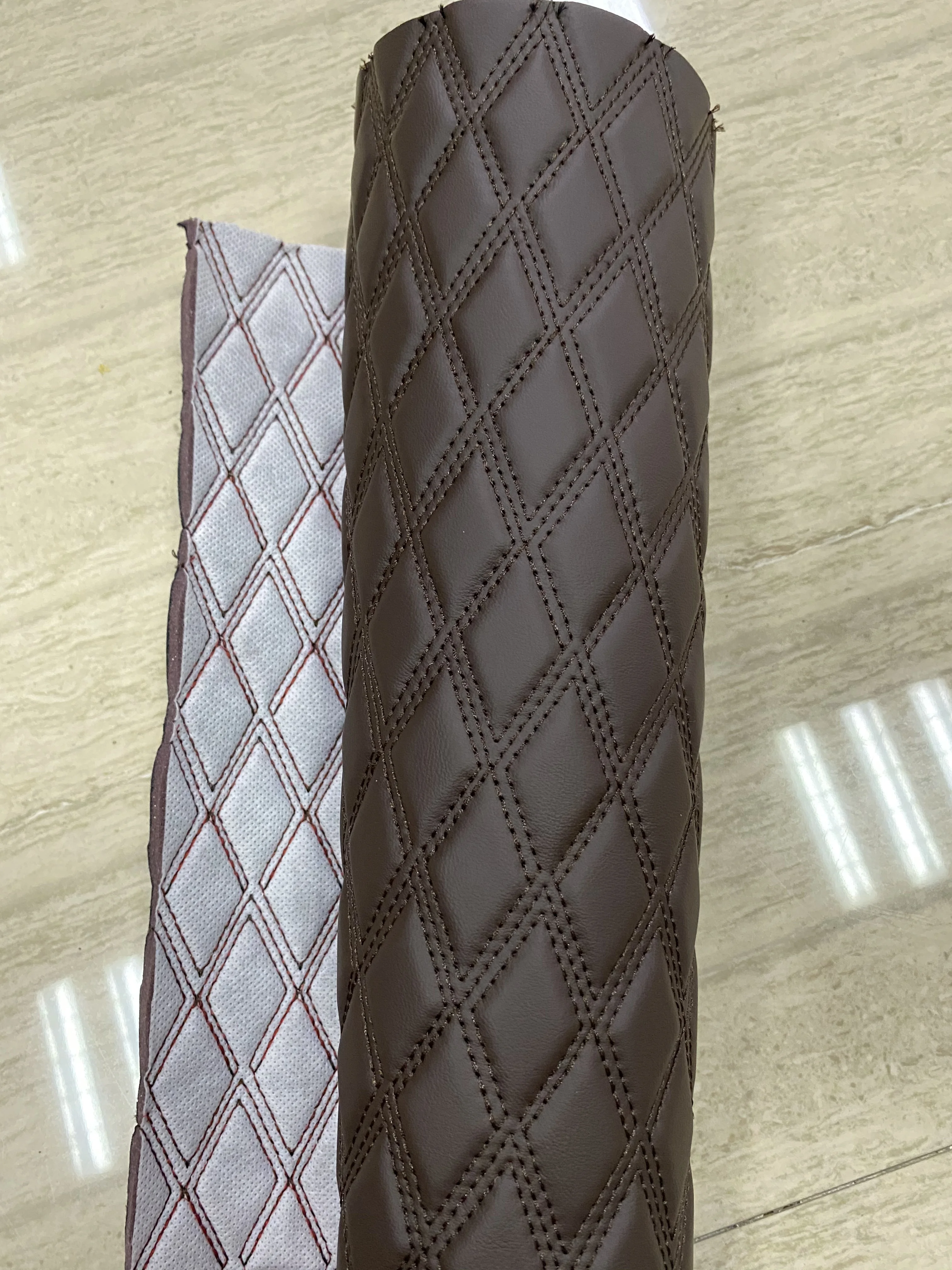 Low price wholesale Auto Carpet Raw Material pvc artificial leather Customized Color Car Mat Material Leather