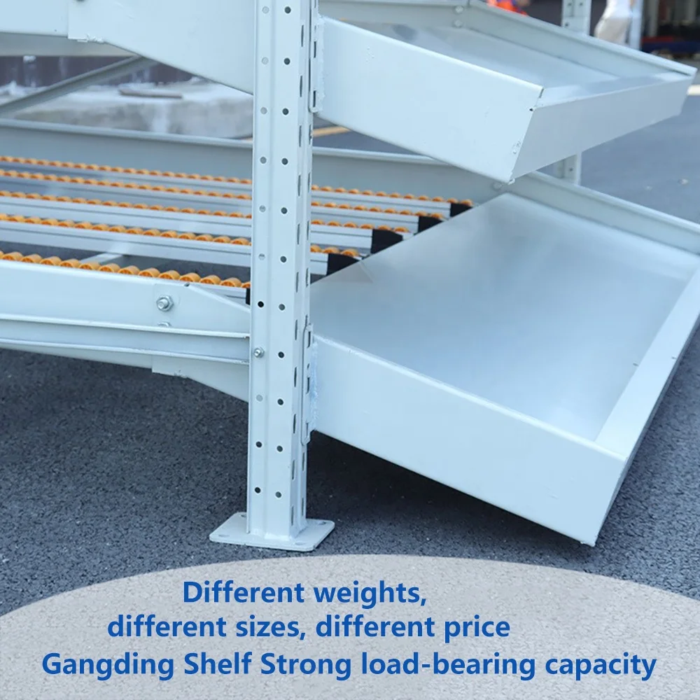 Factory Price Steel Warehouse Picking System Carton Flow Rack Flow Storage Shelves Gravity Pallet Racking
