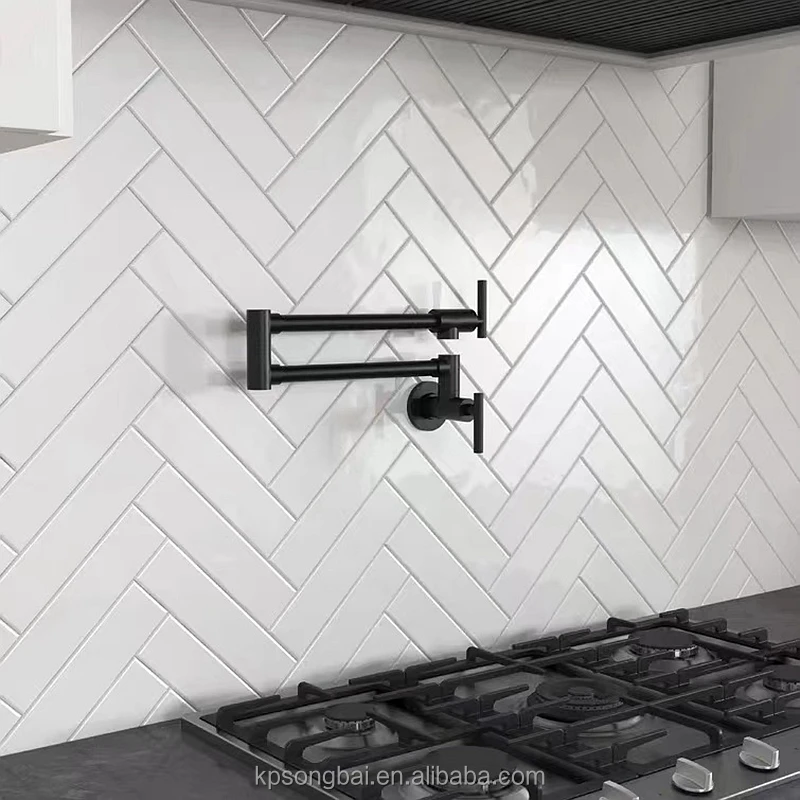Kitchen Faucet Stainless Steel 304 Water Tap Modern black Kitchen Taps in-wall Kitchen Mixer Sink Faucets