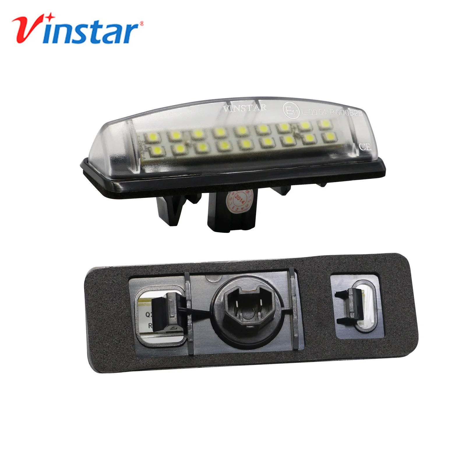 Vinstar Hot Selling E4 12V White LED License Number Plate Lamp For Toyota Camry Aurion ACV40 GSV40 Avensis Verso