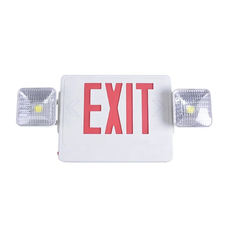 Emergency Luminous Escape Evacuation Lamp Red/Green Exit Combo Led Sign With Emergency Light